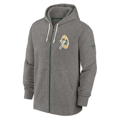 Nike Green Bay Packers Historic Lifestyle Full-Zip Hoodie Heather Charcoal