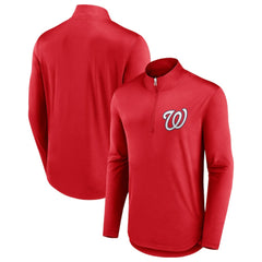 Washington Nationals Fanatics Tough Minded Lightweight Quarter-Zip Pullover - Red - Fanatics Discount