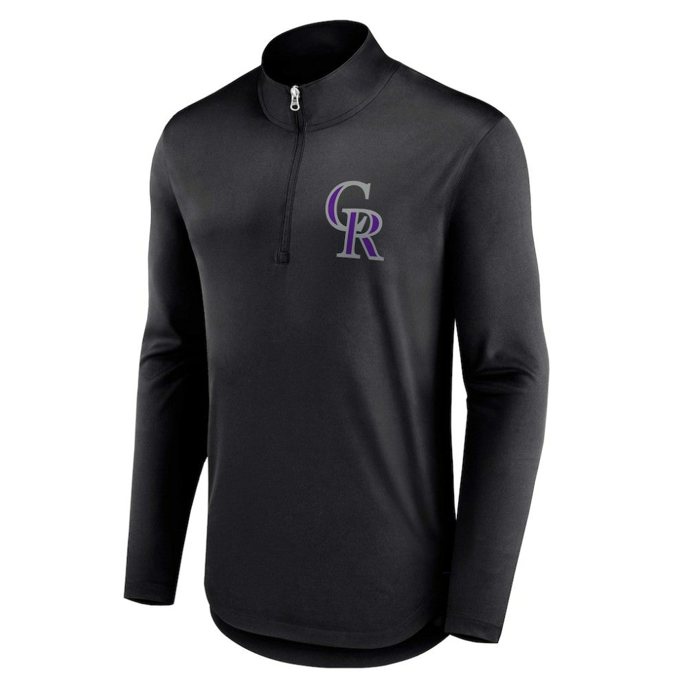 Colorado Rockies Fanatics Tough Minded Lightweight Quarter-Zip Pullover - Black - Fanatics on Sale