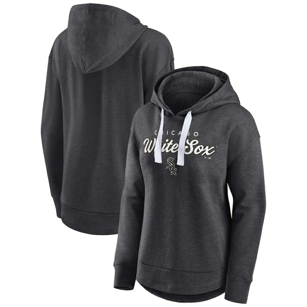 Chicago White Sox Fanatics Women's Set to Fly Pullover Hoodie - Heather Charcoal - Fanatics on Sale