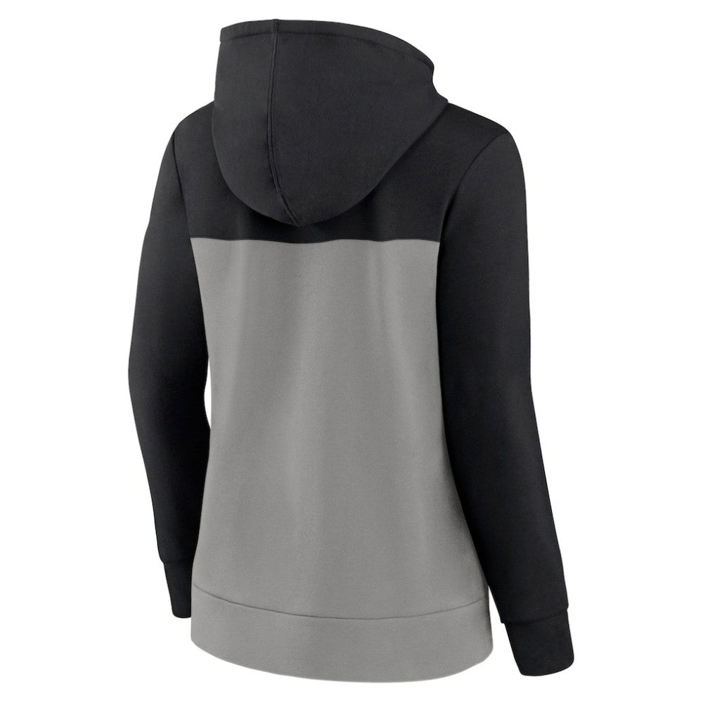 Chicago White Sox Fanatics Women's Take The Field Colorblocked Hoodie Full-Zip Jacket - Black/Gray - Fanatics Lifestyle