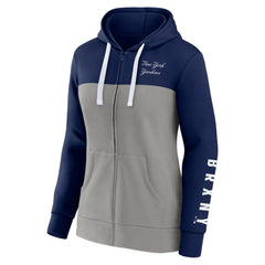 New York Yankees Fanatics Women's Take The Field Colorblocked Hoodie Full-Zip Jacket - Navy/Gray - Fanatics Lifestyle