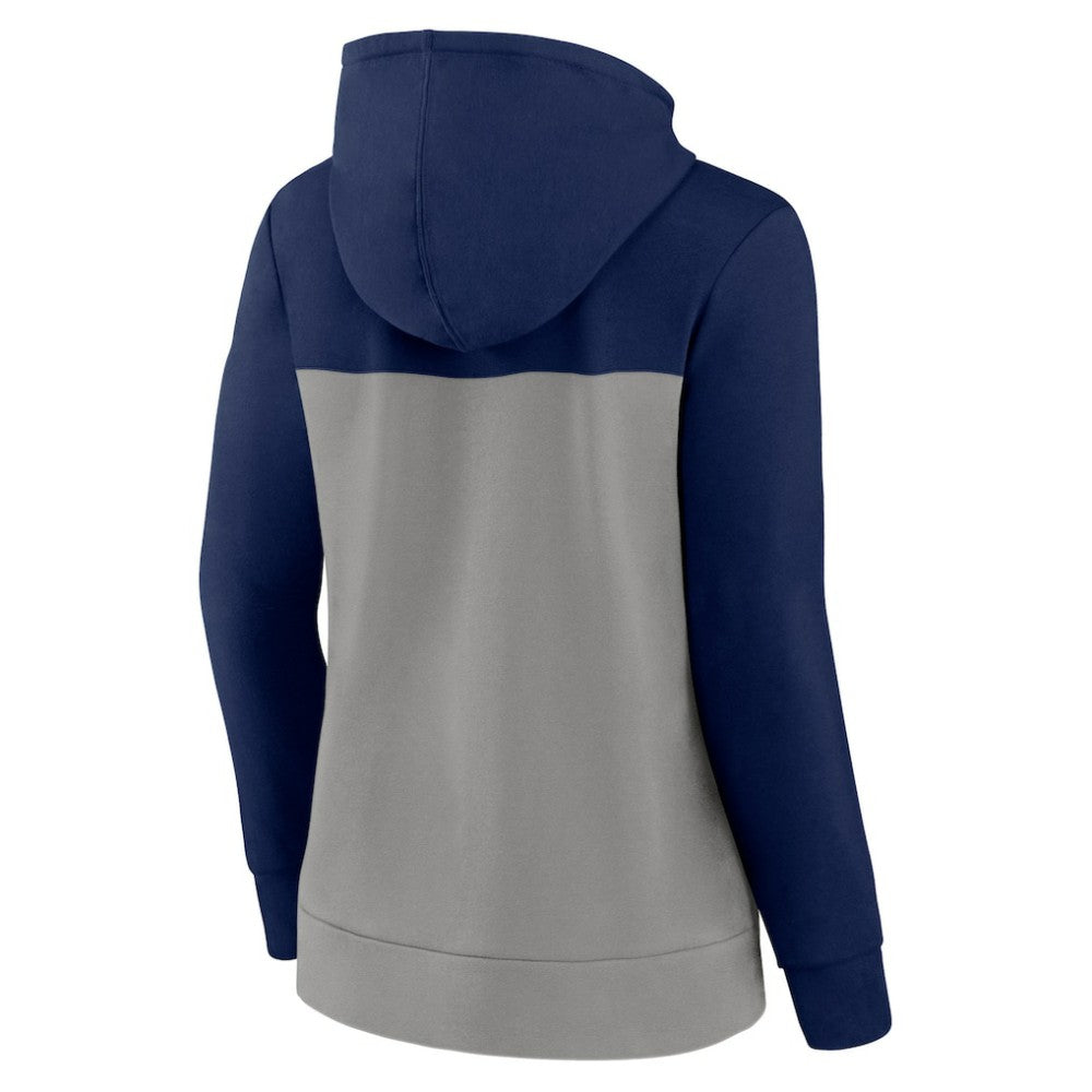 New York Yankees Fanatics Women's Take The Field Colorblocked Hoodie Full-Zip Jacket - Navy/Gray - Fanatics Lifestyle