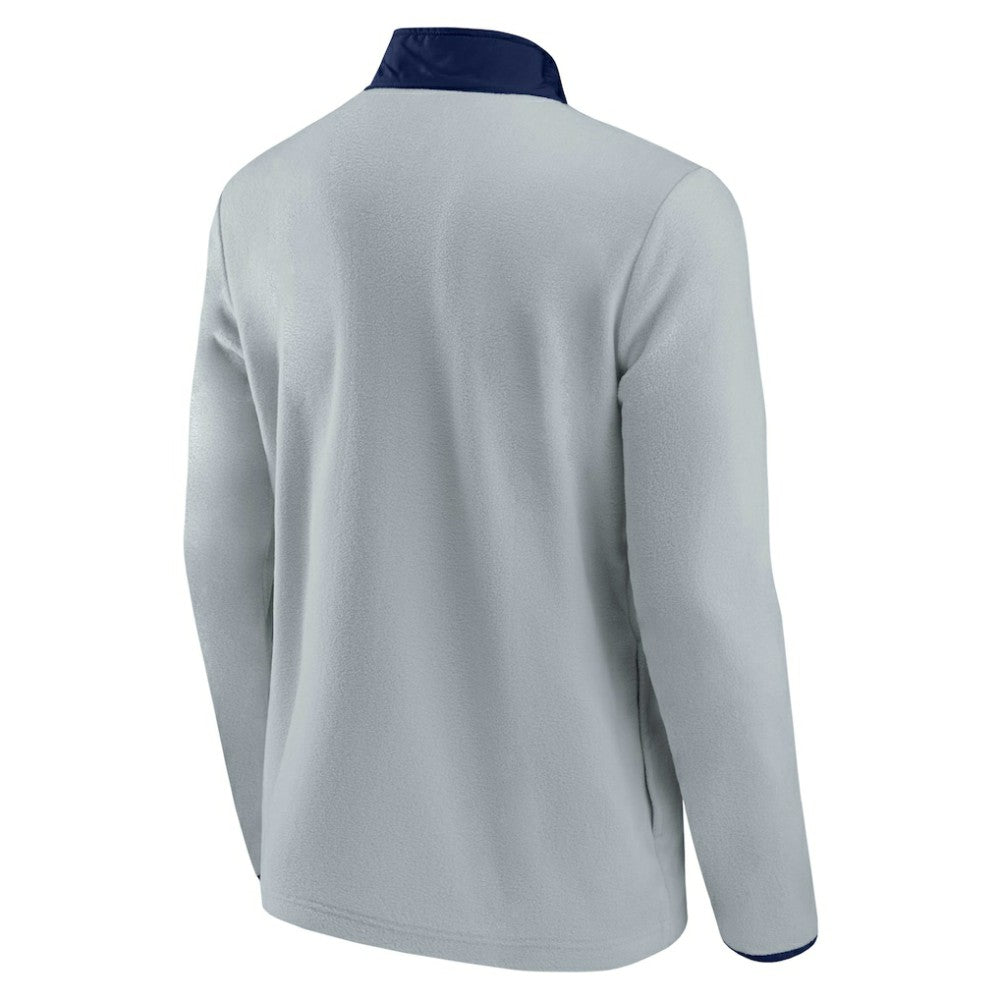 Seattle Kraken Fanatics Hockey Polar Fleece Quarter-Snap Jacket - Gray/Navy - NHL 4641757