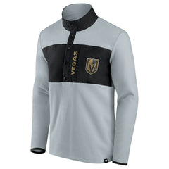 Vegas Golden Knights Fanatics Hockey Polar Fleece Quarter-Snap Jacket - Gray/Black - NHL 4641778