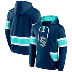 Seattle Kraken Fanatics Powerplay Warrior Pullover Hoodie - Deep Sea Blue - NHL 4641846