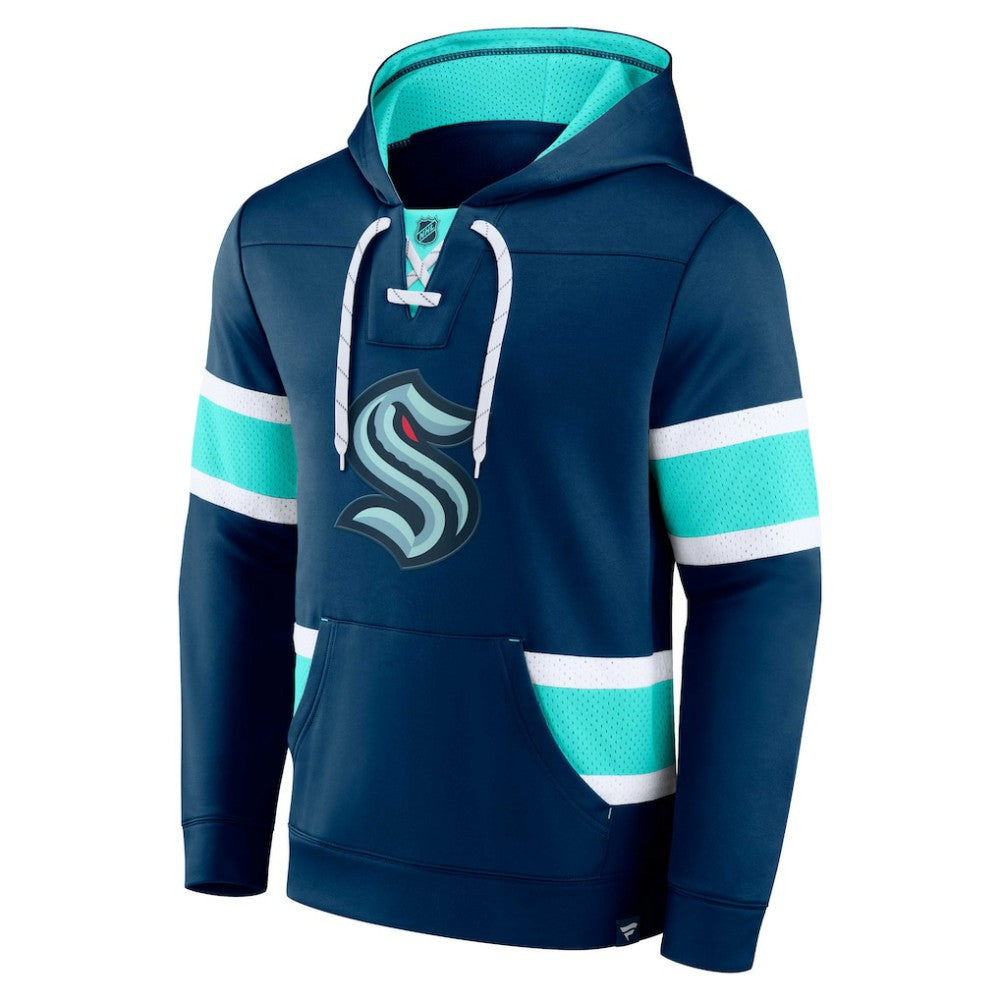 Seattle Kraken Fanatics Powerplay Warrior Pullover Hoodie - Deep Sea Blue - NHL 4641846