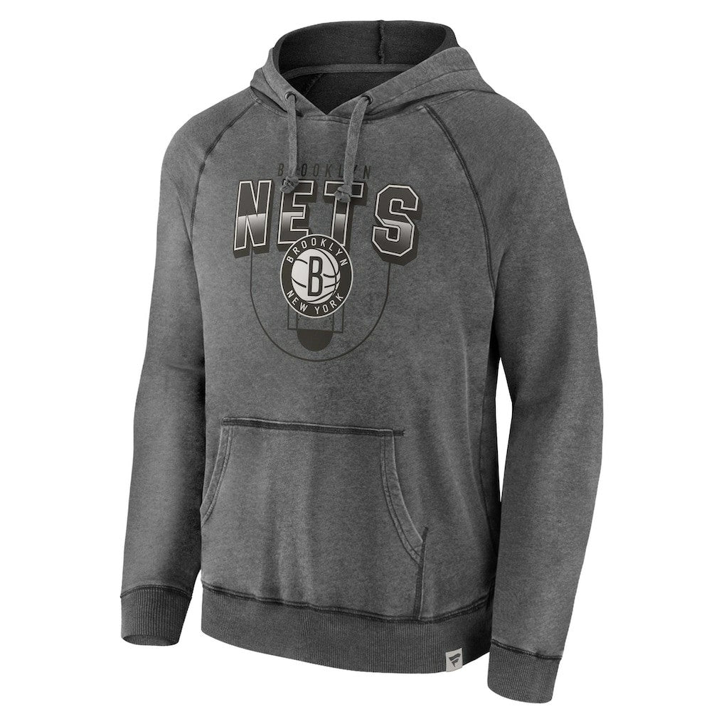 Brooklyn Nets True Classics Vintage Snow Wash Raglan Pullover Hoodie Gray | Fanatics discount