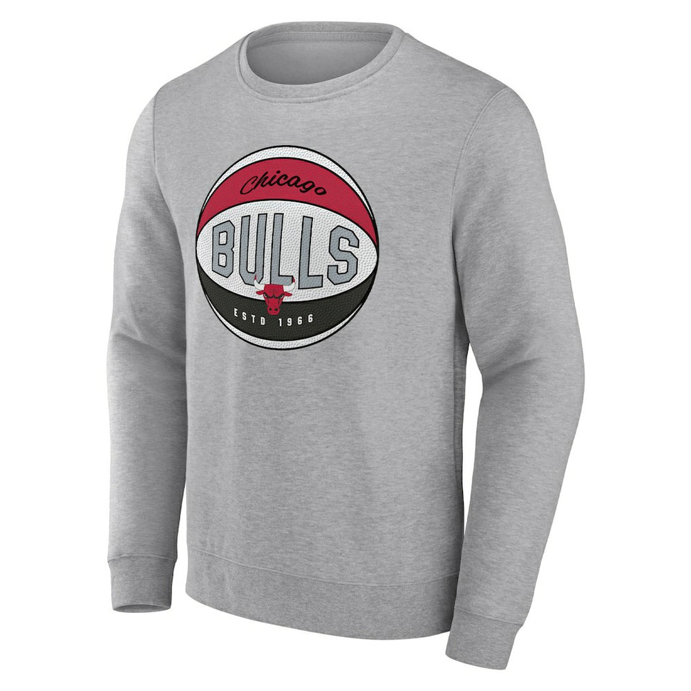 Chicago Bulls True Classics Vint Pullover Sweatshirt for sale Heathered Gray | Fanatics Near Me