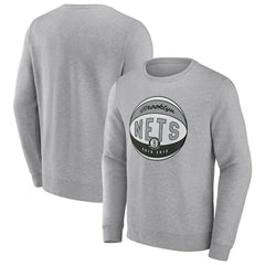Brooklyn Nets True Classics Vint Pullover Sweatshirt Heathered Gray | Fanatics online