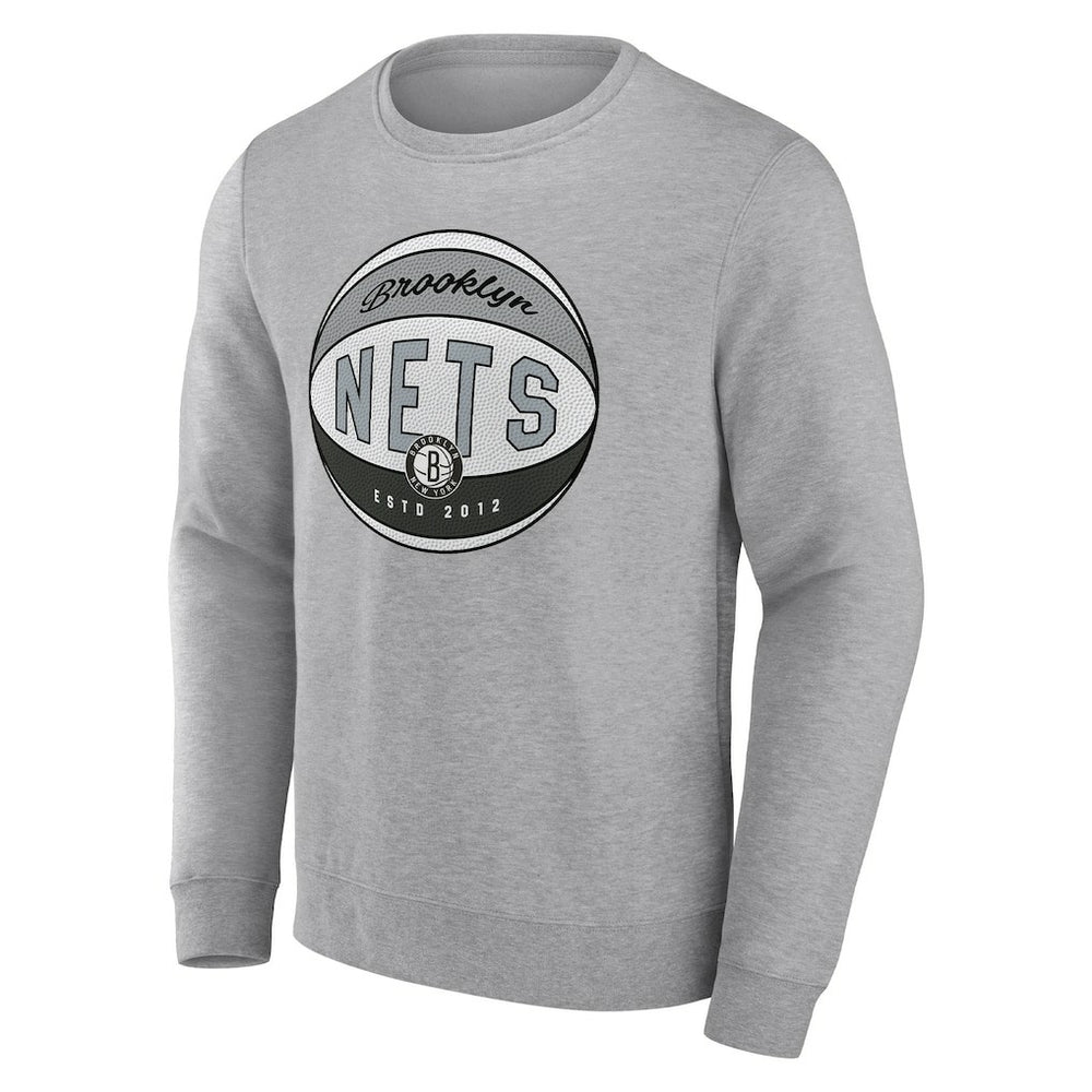 Brooklyn Nets True Classics Vint Pullover Sweatshirt Heathered Gray | Fanatics online