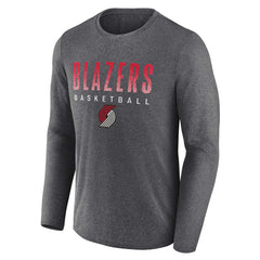Portland Trail Blazers Where Legends Play Iconic Practice Long Sleeve T-Shirt Heathered Charcoal | Fanatics outlet