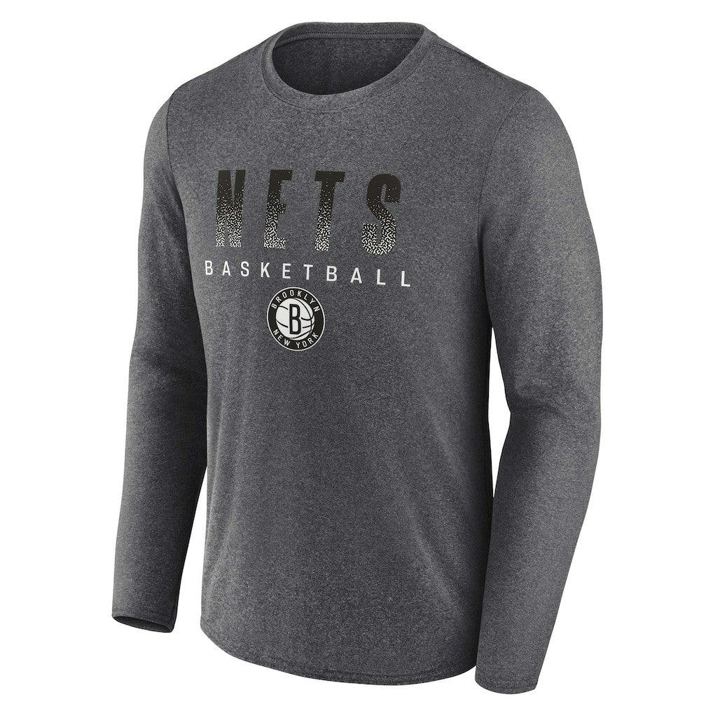 Brooklyn Nets Where Legends Play Iconic Practice Long Sleeve T-Shirt Heathered Charcoal | Fanatics outlet