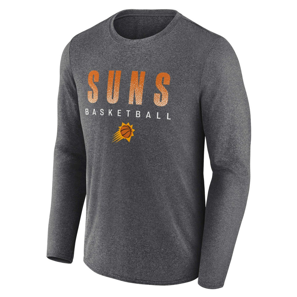 Phoenix Suns Where Legends Play Iconic Practice Long Sleeve T-Shirt Heathered Charcoal | Fanatics Lifestyle