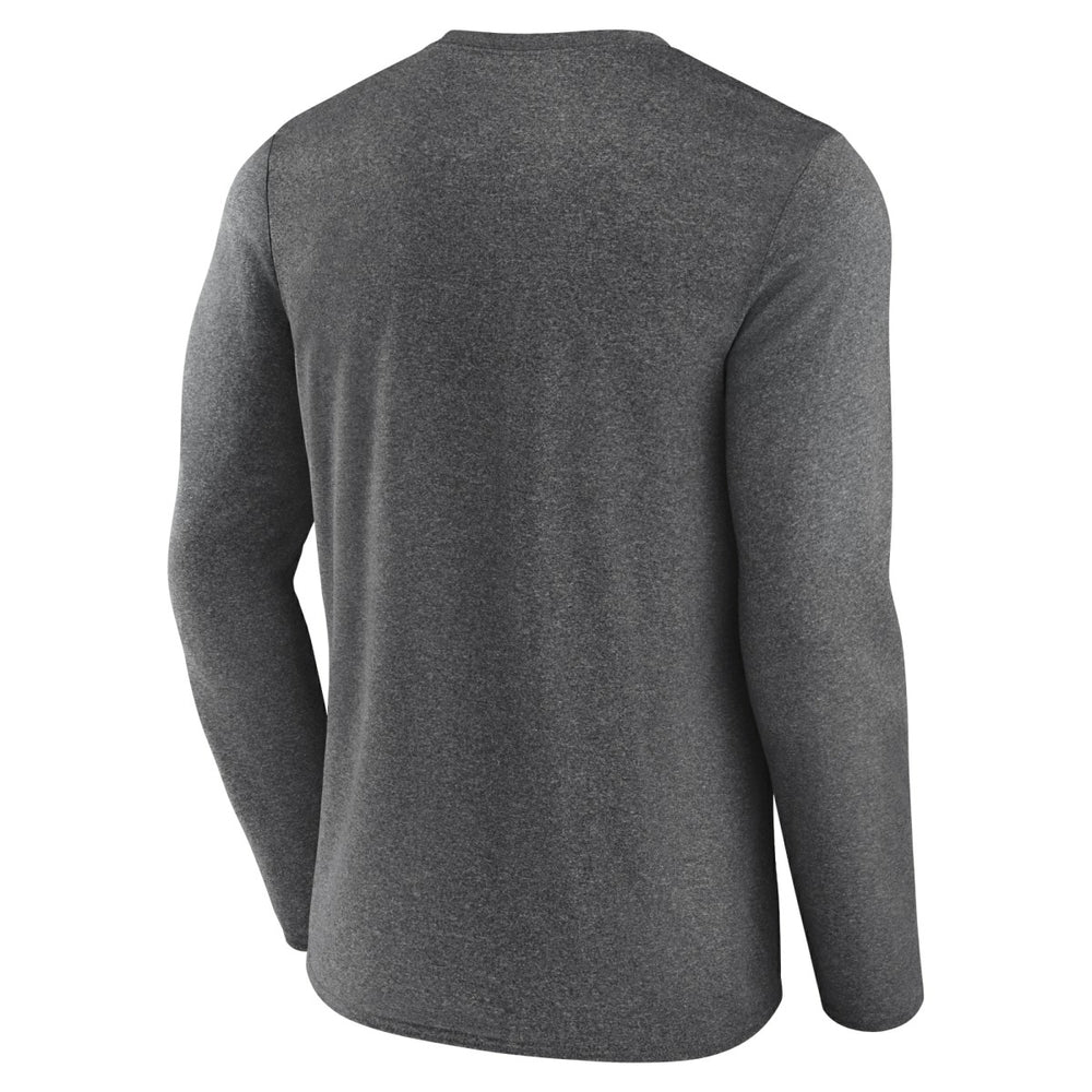 Utah Jazz Where Legends Play Iconic Practice Long Sleeve T-Shirt Heather Charcoal | Fanatics Near Me