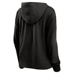 Portland Trail Blazers Women's Full Steam Slub Hoodie T-Shirt Black | Fanatics