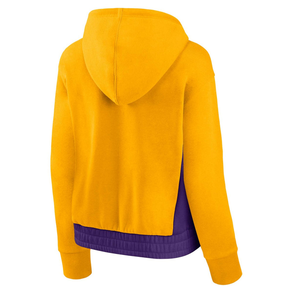 Los Angeles Lakers Women's Iconic Halftime Colorblock Pullover Hoodie Gold | Fanatics outlet
