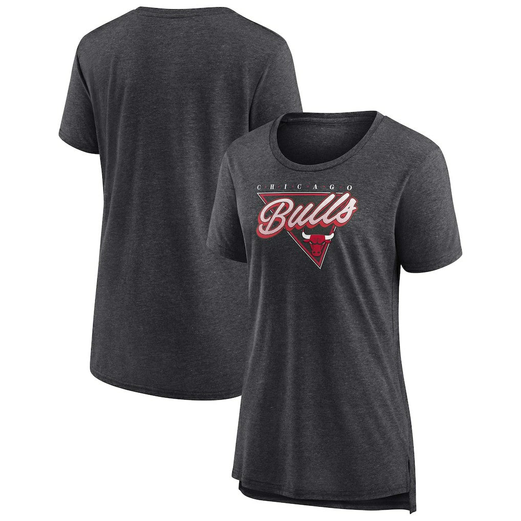 Chicago Bulls Women's True Classics Tri-Blend T-Shirt for sale Heathered Charcoal | Fanatics Near Me