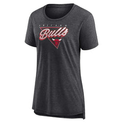 Chicago Bulls Women's True Classics Tri-Blend T-Shirt for sale Heathered Charcoal | Fanatics Near Me