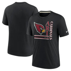 Nike Arizona Cardinals Wordmark Logo Tri-Blend T-Shirt Black