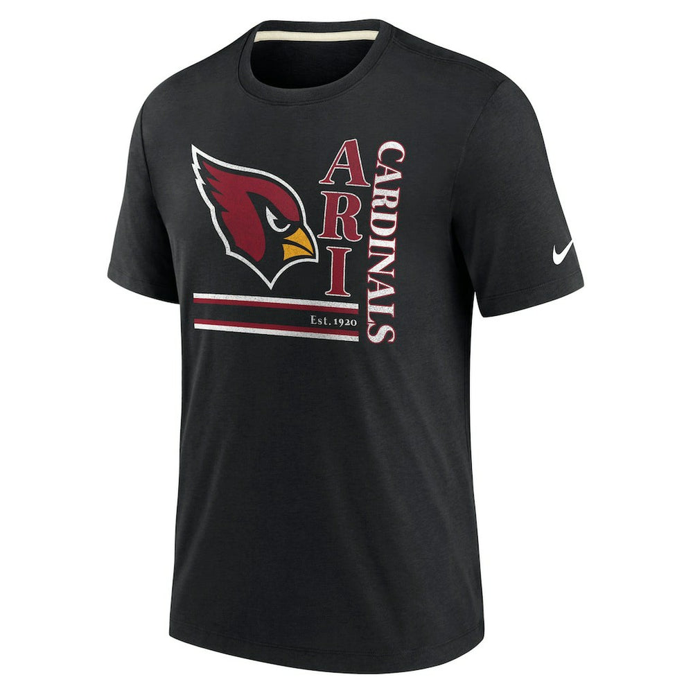 Nike Arizona Cardinals Wordmark Logo Tri-Blend T-Shirt Black