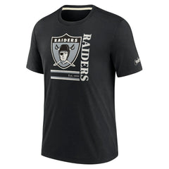 Nike Las Vegas Raiders Wordmark Logo Tri-Blend T-Shirt Black