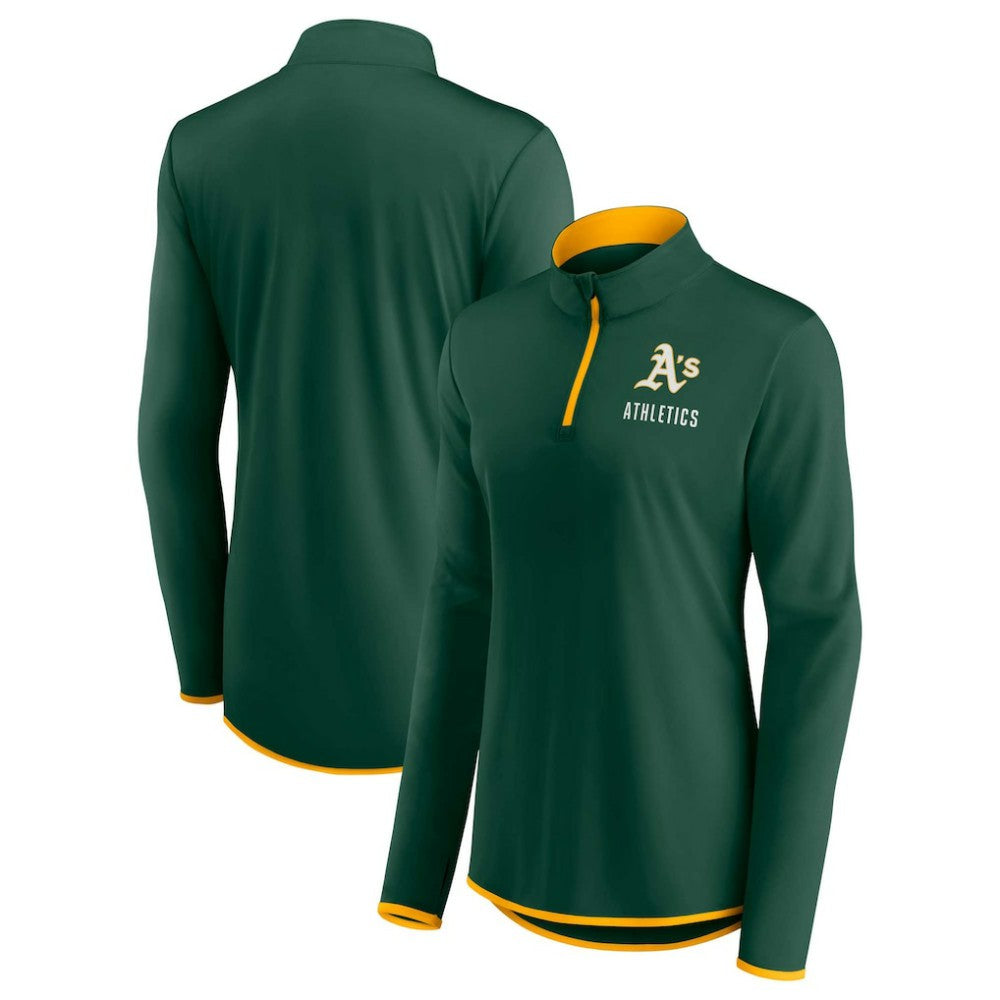 Athletics Fanatics Women's Worth The Drive Quarter-Zip Jacket - Green - Fanatics on Sale