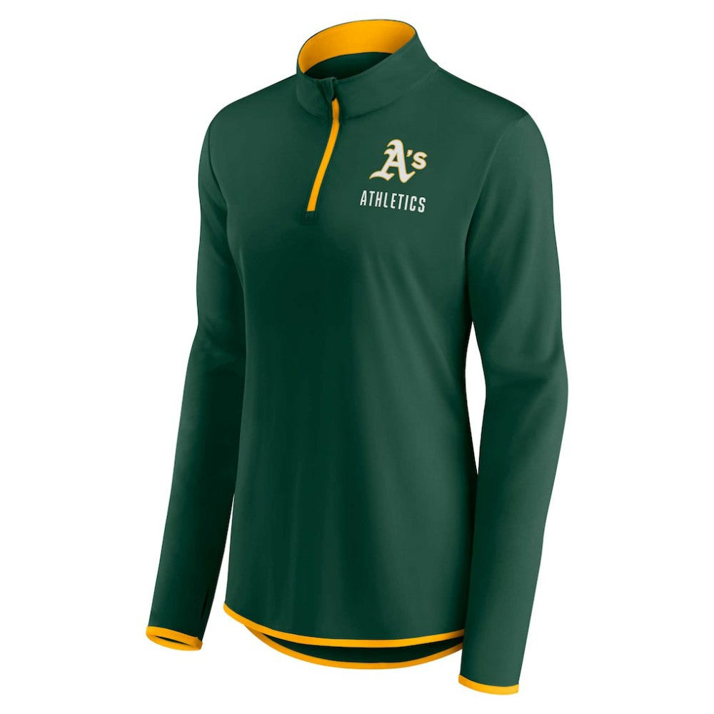 Athletics Fanatics Women's Worth The Drive Quarter-Zip Jacket - Green - Fanatics on Sale