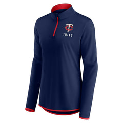 Minnesota Twins Fanatics Women's Worth The Drive Quarter-Zip Jacket - Navy - Fanatics Discount