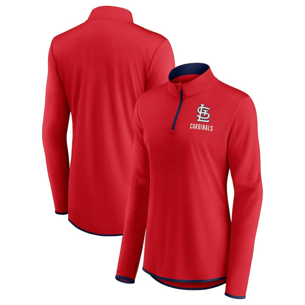St. Louis Cardinals Fanatics Women's Worth The Drive Quarter-Zip Jacket - Red - Fanatics on Sale