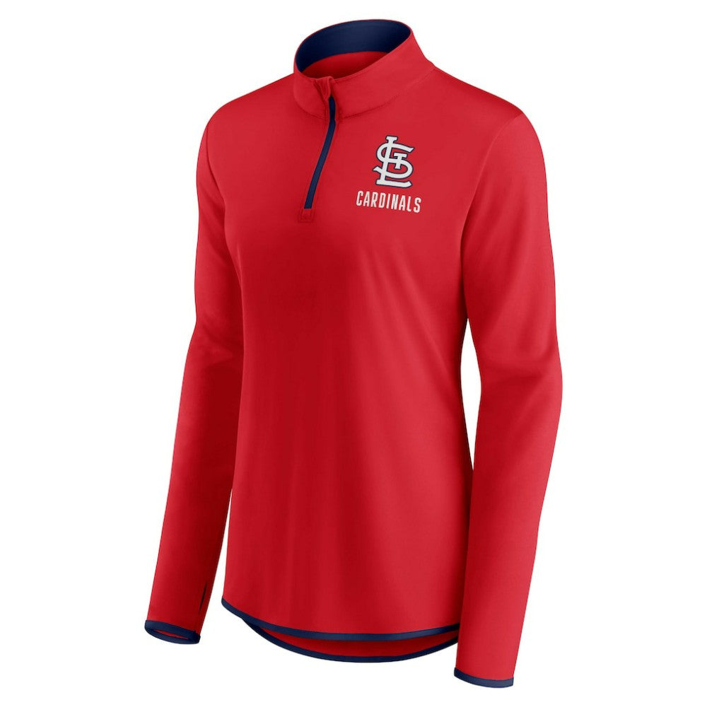 St. Louis Cardinals Fanatics Women's Worth The Drive Quarter-Zip Jacket - Red - Fanatics on Sale