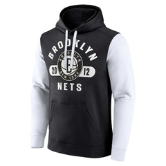 Brooklyn Nets Attack Colorblock Pullover Hoodie Black/White | Fanatics outlet