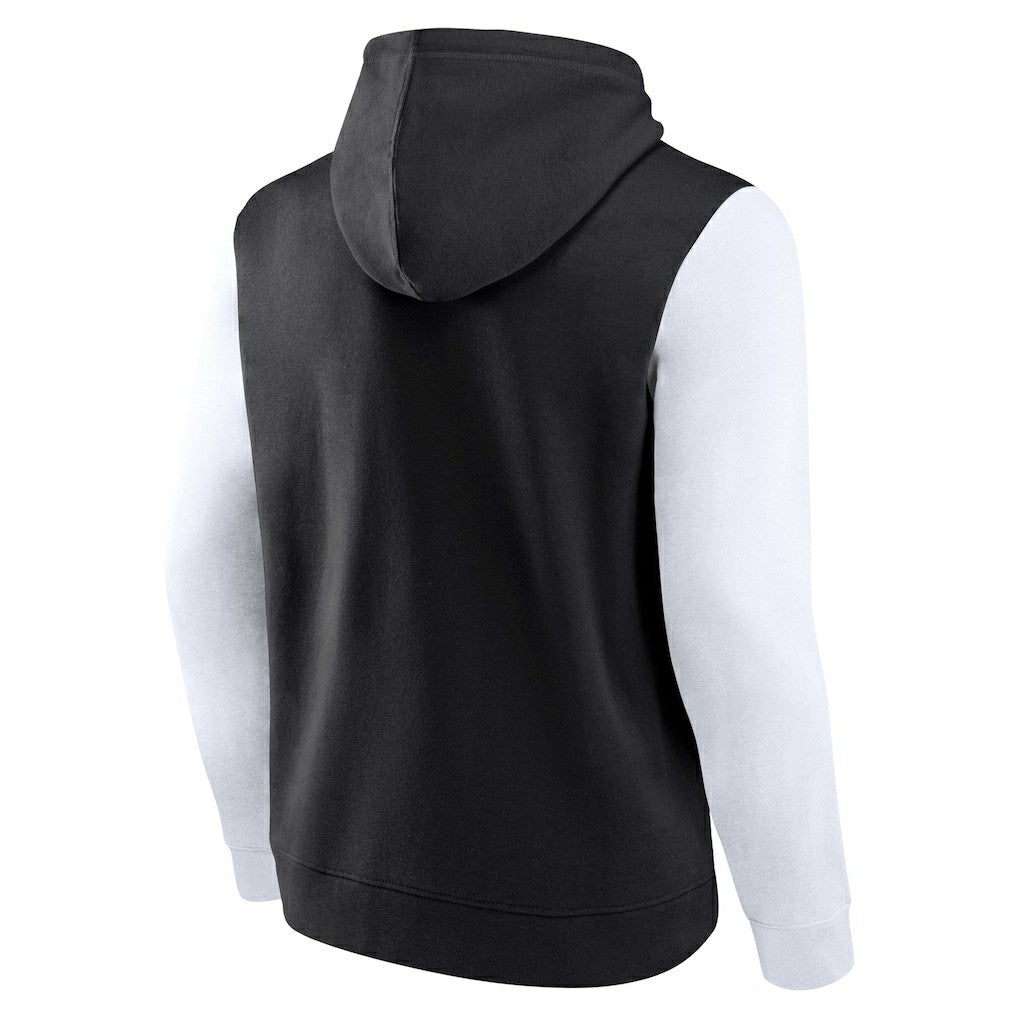 Brooklyn Nets Attack Colorblock Pullover Hoodie Black/White | Fanatics outlet