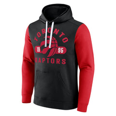 Toronto Raptors Attack Colorblock Pullover Hoodie Black/Red | Fanatics for sale