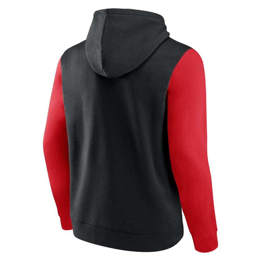 Toronto Raptors Attack Colorblock Pullover Hoodie Black/Red | Fanatics for sale