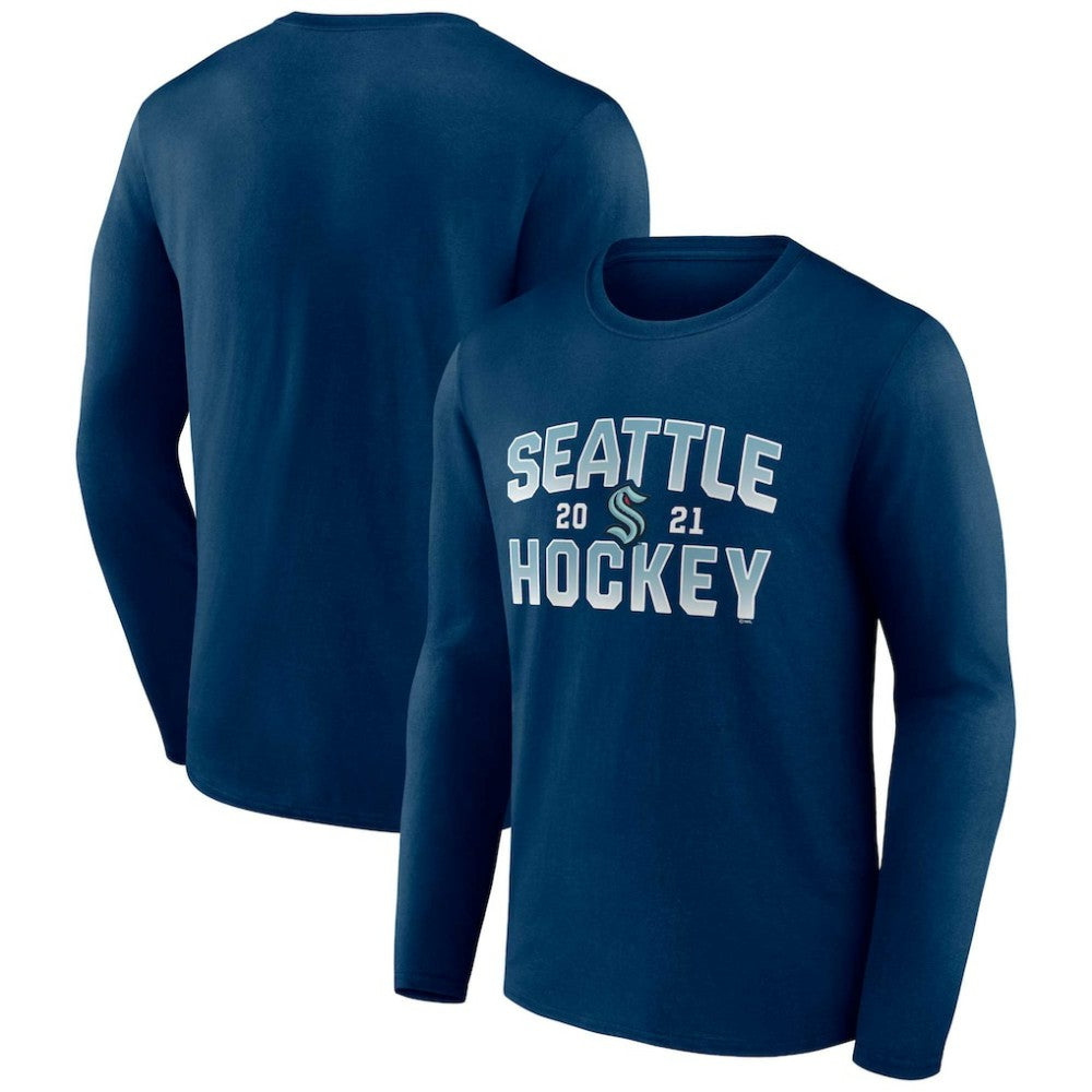 Seattle Kraken Fanatics Skate Or Die Long Sleeve T-Shirt - Deep Sea Blue - NHL 4645165