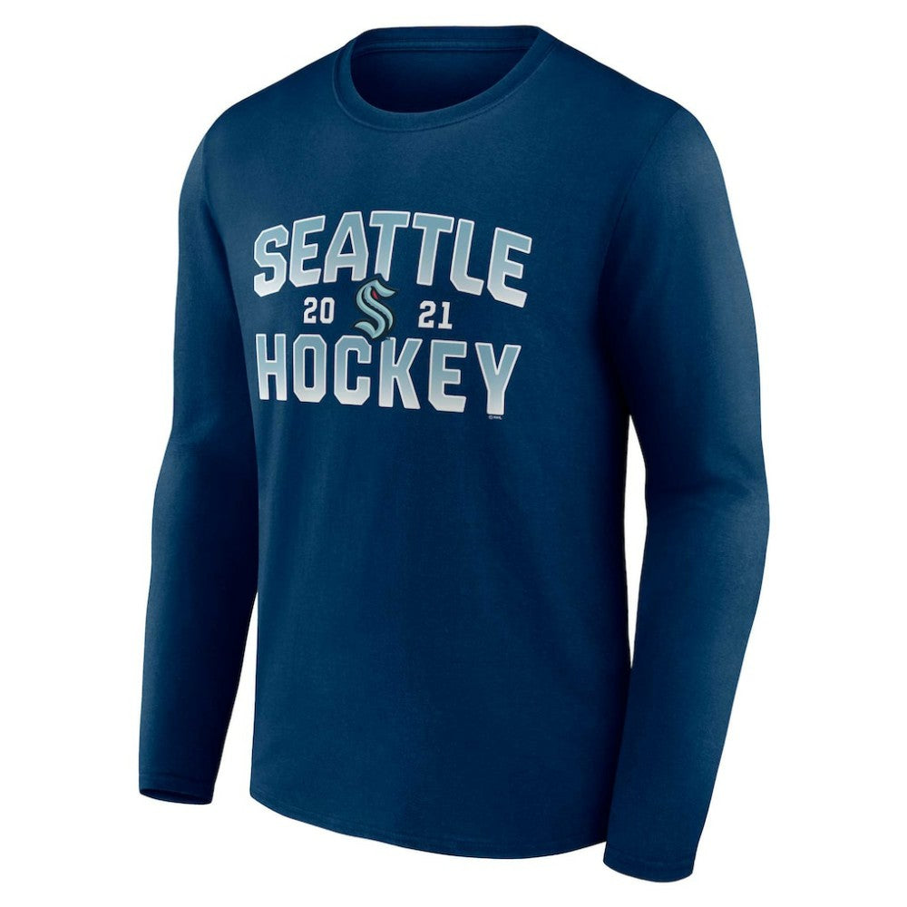 Seattle Kraken Fanatics Skate Or Die Long Sleeve T-Shirt - Deep Sea Blue - NHL 4645165