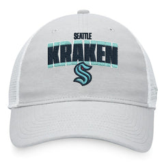 Seattle Kraken Fanatics Team Trucker Snapback Hat - Heather Gray/White - NHL 4645636