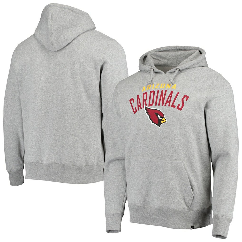 47 brand Arizona Cardinals '47 Outrush Headline Pullover Hoodie Heathered Gray