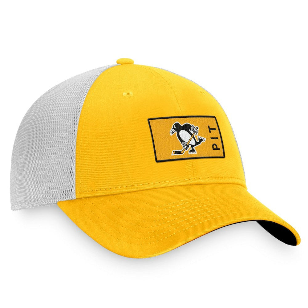 Pittsburgh Penguins Fanatics Authentic Pro Trucker Snapback Hat - Gold/White - NHL 4646698