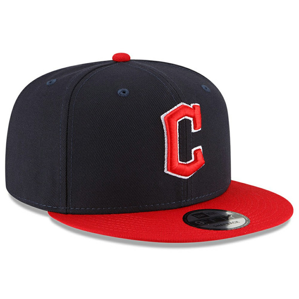 Cleveland Guardians New Era Team Color 9FIFTY Snapback Adjustable Hat - Navy/Red - New Era Lifestyle