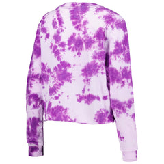 Los Angeles Lakers Women's Tie Dye Cropped Long Sleeve T-Shirt Purple | New Era online
