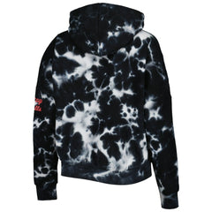 Chicago Bulls Women's Brushed Cotton Tie-Dye Pullover Hoodie for sale Black | New Era Near Me