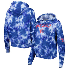 Philadelphia 76ers Women's Brushed Cotton Tie-Dye Pullover Hoodie Royal | New Era discount