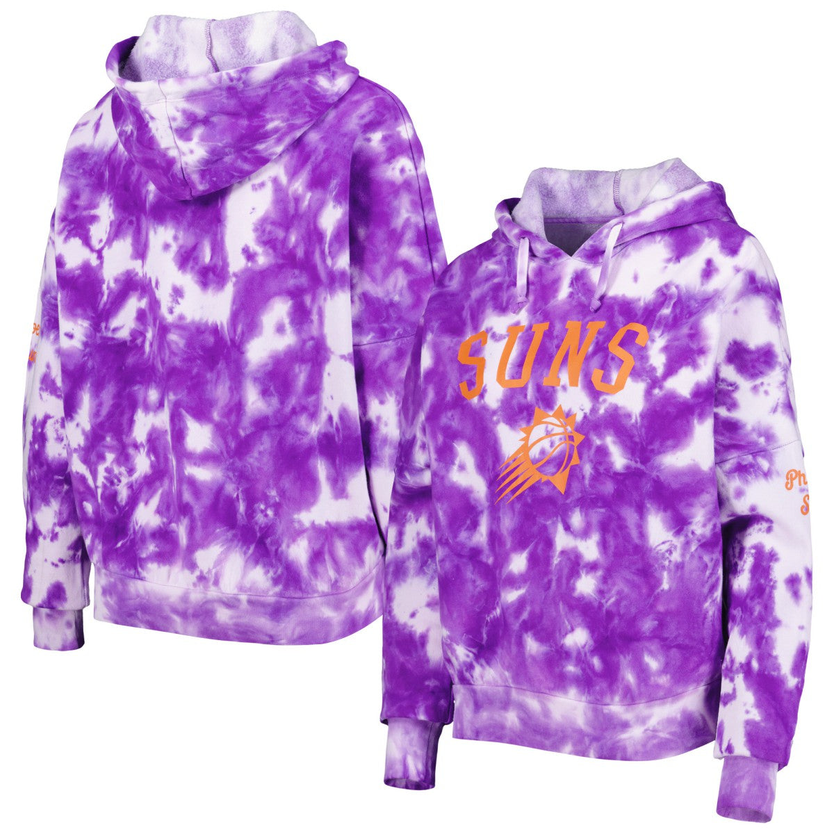 Phoenix Suns Women's Brushed Cotton Tie-Dye Pullover Hoodie Purple | New Era Lifestyle