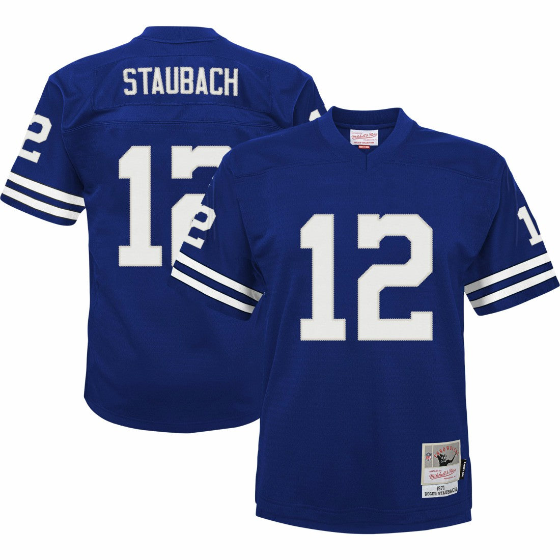 Mitchell & Ness Roger Staubach Dallas Cowboys Youth Retired Player Legacy Jersey Royal