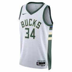 Giannis Antetokounmpo Milwaukee Bucks Unisex Swingman Jersey Association Edition White | Nike Near Me