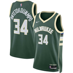 Giannis Antetokounmpo Milwaukee Bucks Unisex Swingman Jersey Icon Edition Hunter Green | Nike online