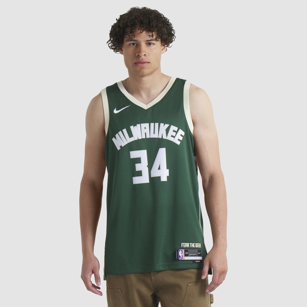 Giannis Antetokounmpo Milwaukee Bucks Unisex Swingman Jersey Icon Edition Hunter Green | Nike online
