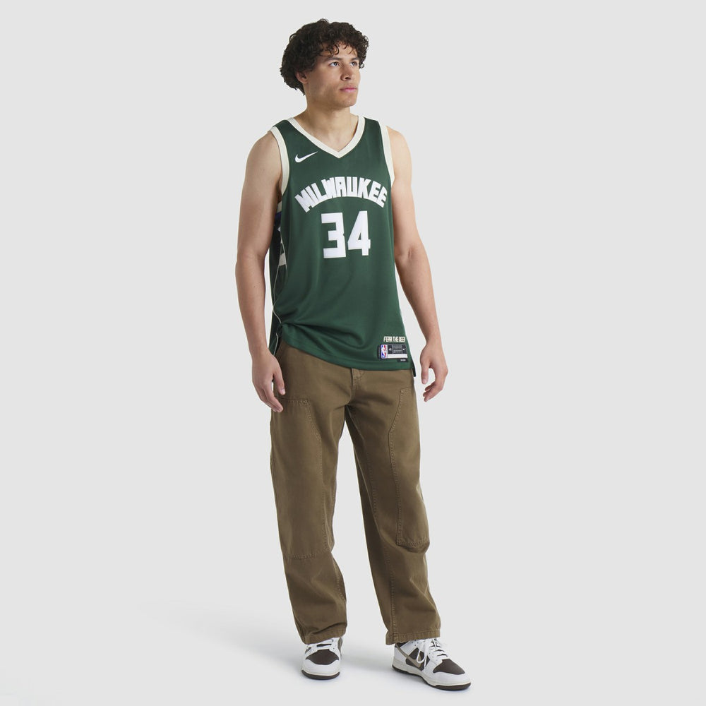Giannis Antetokounmpo Milwaukee Bucks Unisex Swingman Jersey Icon Edition Hunter Green | Nike online